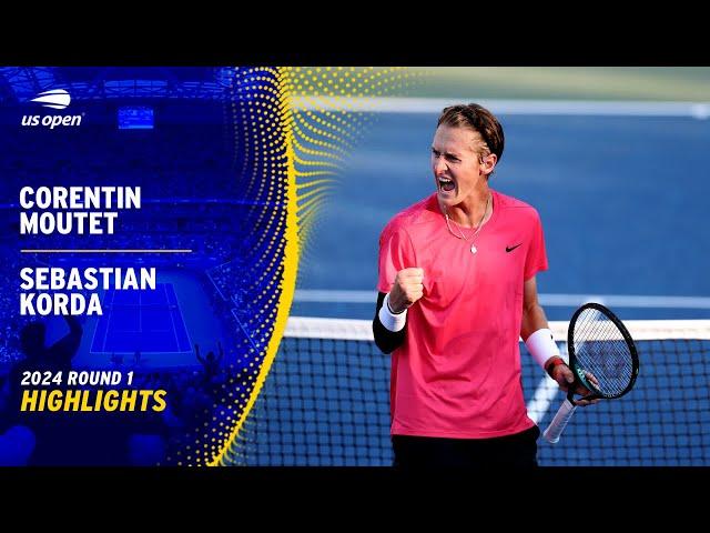 Corentin Moutet vs. Sebastian Korda Highlights | 2024 US Open Round 1