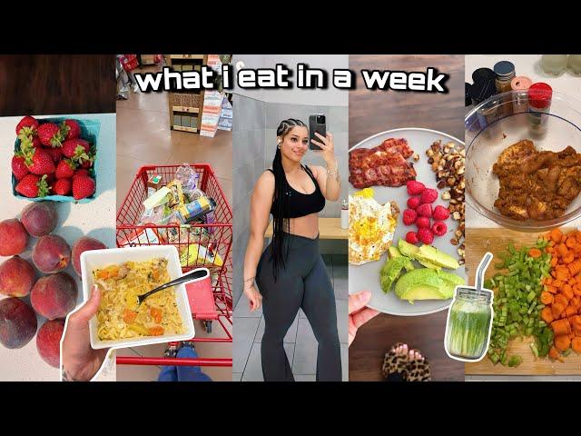 what i eat in a week as a 23 year old *realistic* + week of workouts