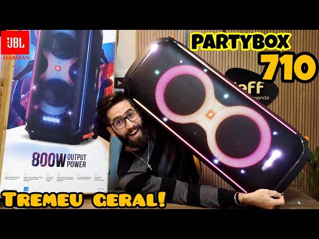 JBL PARTYBOX 710 800W RMS IPX4: ESSA CAIXA DE SOM me deixou ASSUSTADO!  (Unboxing)