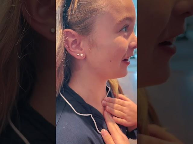 Another normal day at the Megel household, where it was turned into an ear piercing studio 