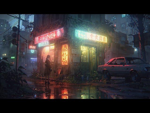 A Cyberpunk Ambient Song for Reflections in the Rain