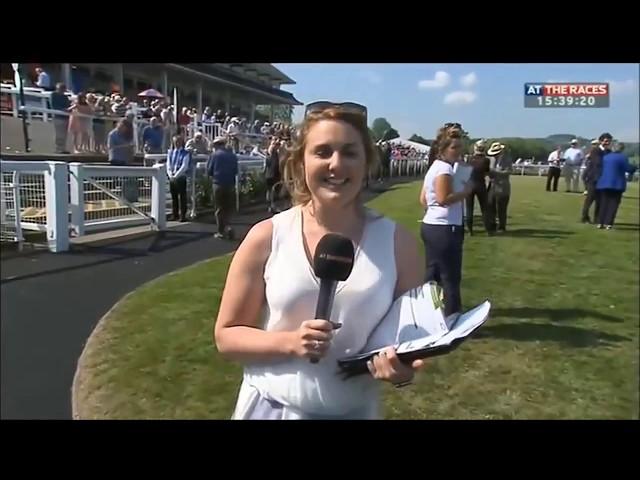 Hayley Moore - At The Races presenter amazingly catches loose horse