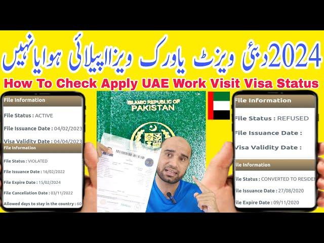 How to check Dubai visit visa status | check uae visit visa 2024 | how to check work visa status uae