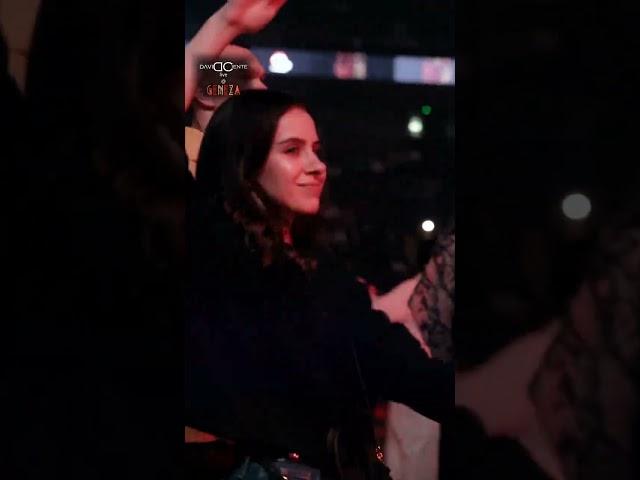 Crowd holding hands and dancing