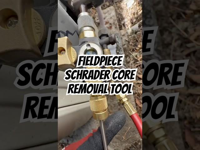 Using the Fieldpiece Schrader Core Removal Tool(VC2G) - with the 5/16 adapter #fieldpiece #hvac #ac