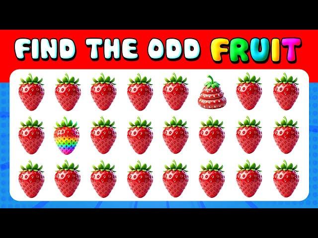 (Full 02) Puzzles for GENIUS | Find the ODD One Out - Fruit Edition   Quiz Lion