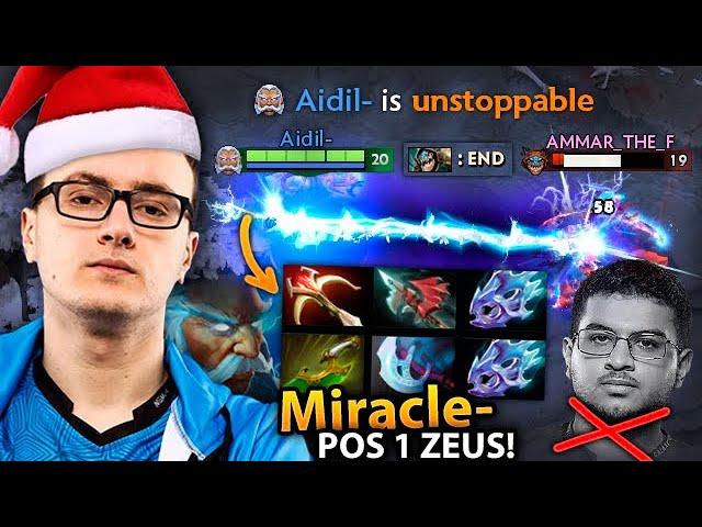 How MIRACLE surprises AMMAR with his POS 1 ZEUS Build in dota 2