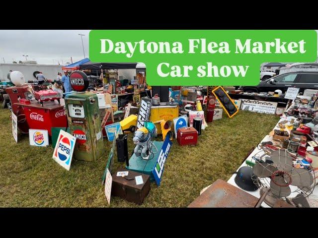 ANTIQUING AT THE FLEA MARKET DAYTONA FL CAR SHOW / PICK WITH ME FOR ANTIQUES AND VINTAGE