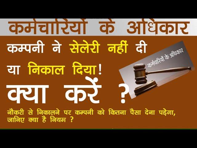 कंपनी ने आपको निकाल दिया है, क्या करें?  Termination Rules & Employee Rights