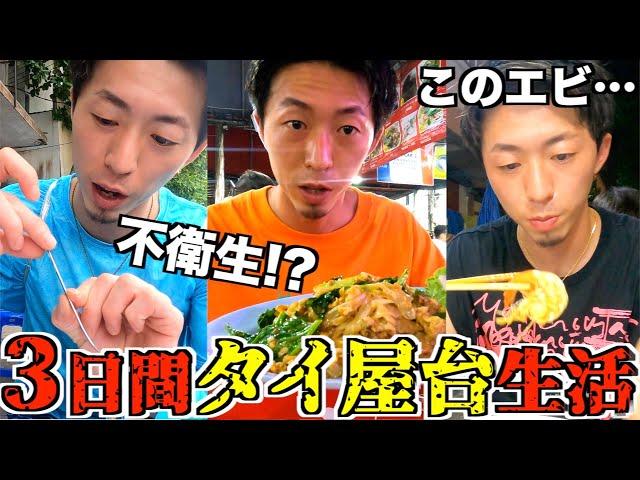 【検証動画】３日間不衛生なタイの屋台飯食べ続けたらお腹壊す説