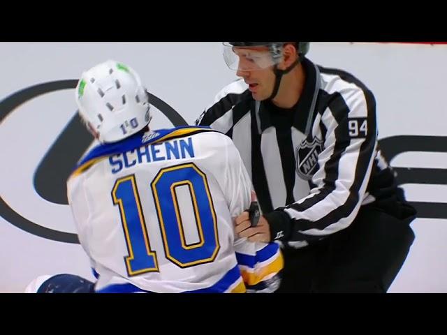 Gabriel Landeskog VS Brayden Schenn Fight after big hit on Rantanen St.Louis BluesColorado Avalanche