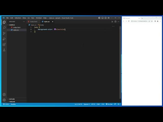 como CREAR una HOJA de ESTILOS CSS en VISUAL STUDIO CODE 