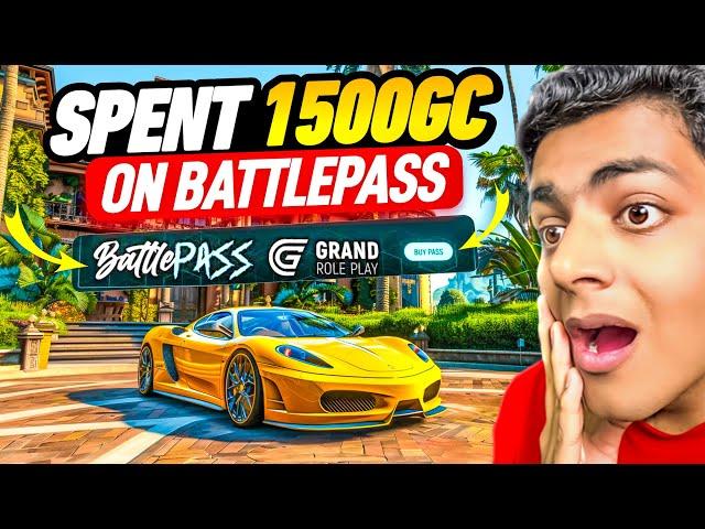 I Spent 1500 GC To Complete The New Battlepass (3 LEVELS) | Grand RP Summer Battlepass Cars & More