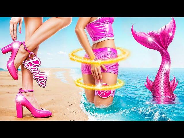 Mermaid vs Barbie in Real Life! How to Become Popular on the Desert Island!