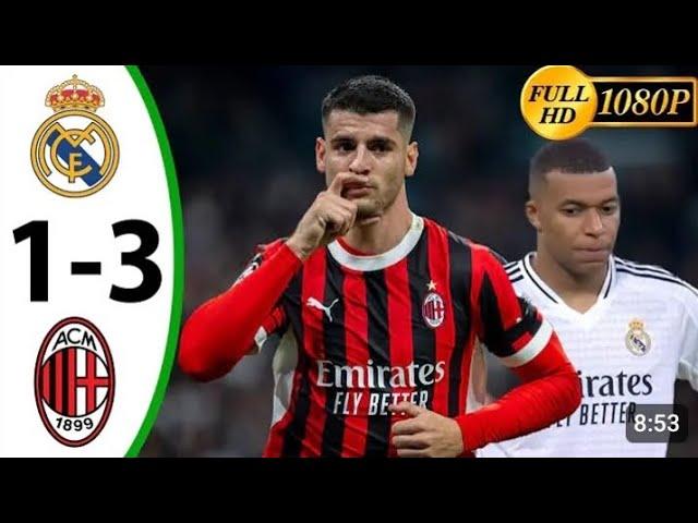 Real Madrid vs AC Milan 1-3 All Goles Highlights 2024 HD