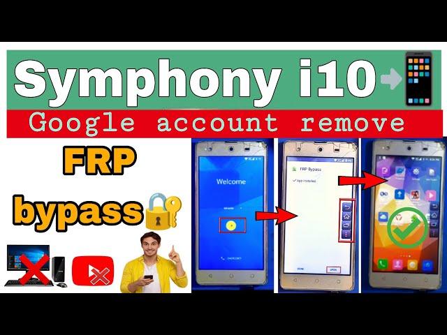 Symphony i10 frp bypass  hand flash without pc ️