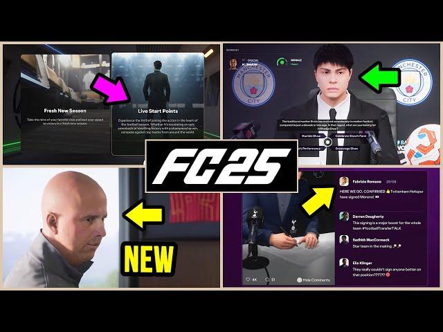 EA FC 25 CAREER MODE - OFFICIAL GAMEPLAY & NEW FEATURES 