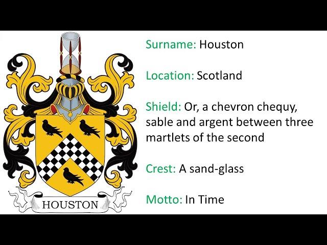 Houston Coat of Arms & Family Crest