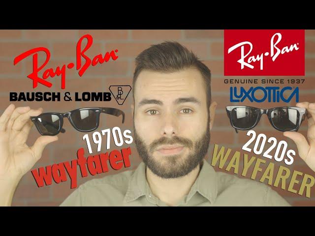 Vintage Ray-Ban B&L Wayfarer vs Modern Luxottica Wayfarers