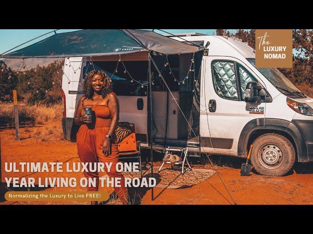 THE Luxury Van Tour + One Year Living on the Road + Solo Female Van Life