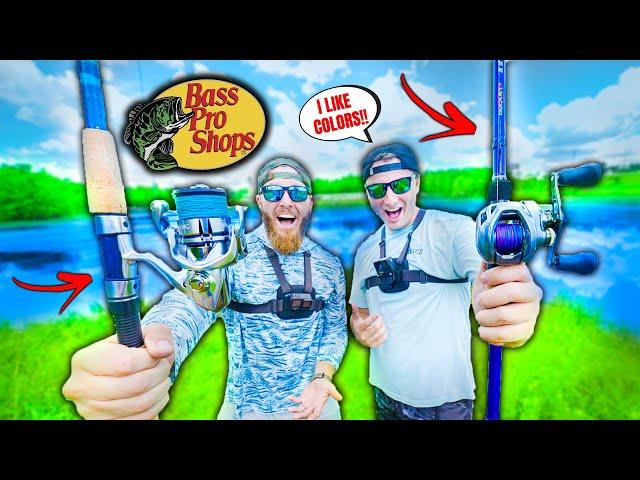 Building the MOST AESTHETIC Fishing Combos w/ NO BUDGET at BASS PRO SHOPS (1v1 Fishing Challenge)