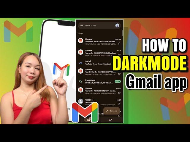 PAANO GAWING DARKMODE ANG GMAIL APP | Riencyll Cabile