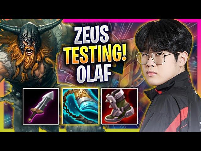 ZEUS TESTING OLAF IN KOREA SOLOQ! - T1 Zeus Plays Olaf TOP vs Renekton! | Season 2024