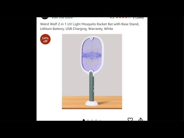 unbox 102 : UV + mosquito Racket AUTOKILL Weird wolf on amazon #BBD2024 Rs697 6month warranty