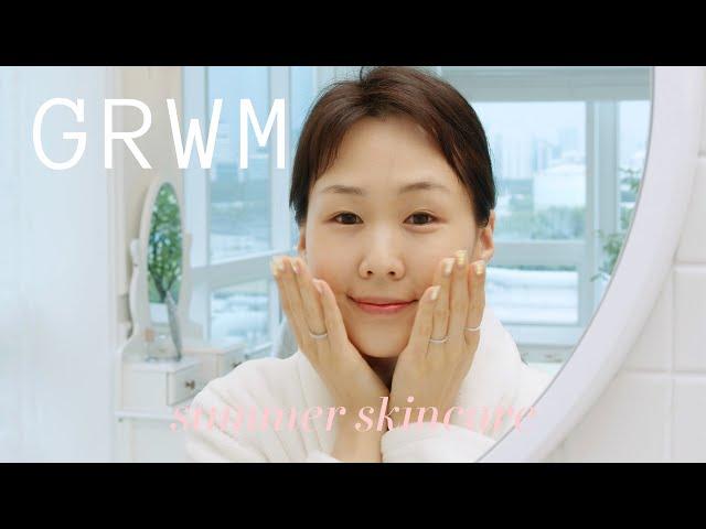 grwm: korean summer skincare routine ️(smoothen, brighten & hydrate) SKIN1004 review | meejmuse