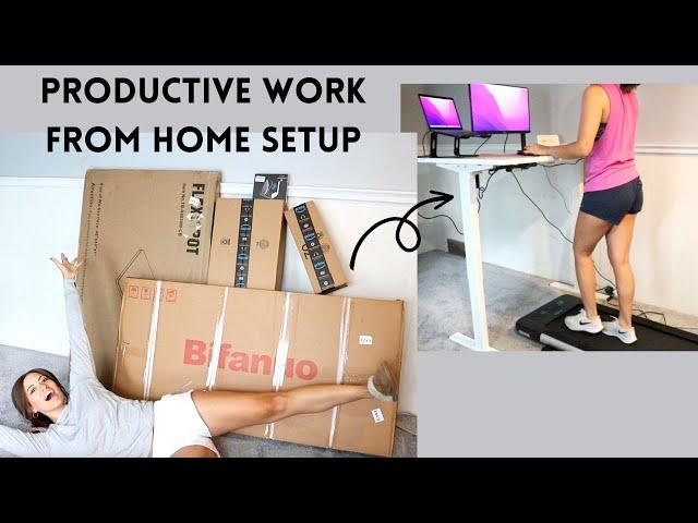 Work from Home Desk Setup | Under-Desk Treadmill Office Space