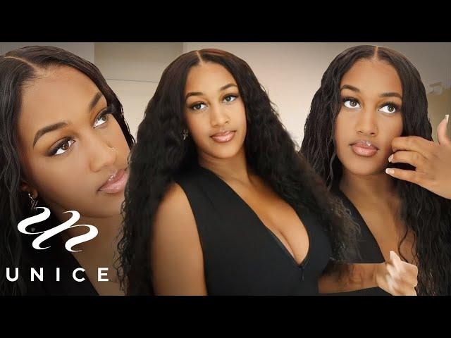 Favorite* Glueless Water Wave Thin HD Lace Wig Install | Pre Plucked Pre Bleached Ft UNice Hair