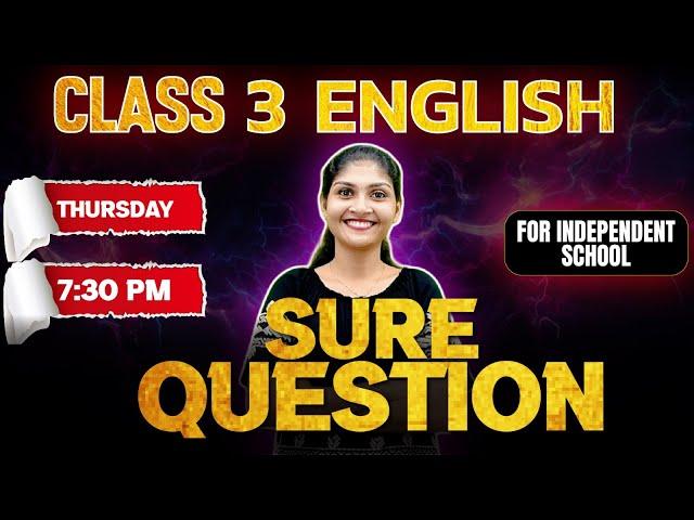 Class 3 Public Exam | English Sure Questions | Exam Winner Class 3
