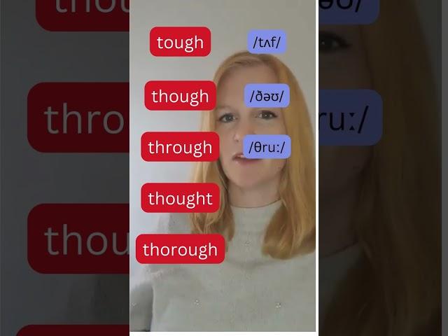 Tough, though, through, thought, thorough pronunciation | th pronunciation | ough pronunciation