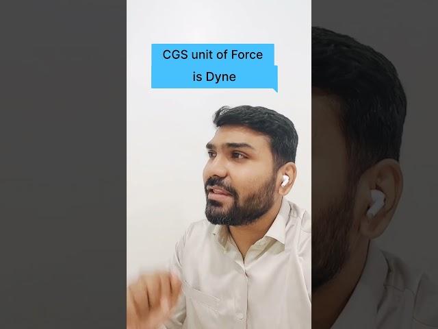 Physics | Force unit conversion form MKS to CGS
