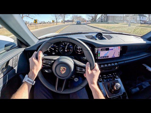 Porsche 911 Carrera GTS Manual - 992 Morning Commute (POV Binaural Audio)