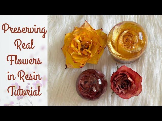 Preserving Real Flowers in Resin Tutorial - Roses in a sphere