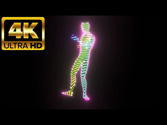 1 Hour 4k Neon Dancer || Background Party Video #2