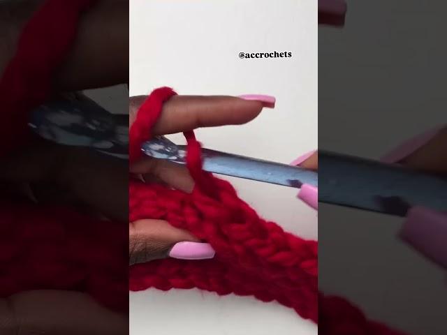 Slip stitch back loop only  #crochet