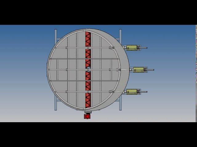 Three Sliding Frames in a Sludge Silo