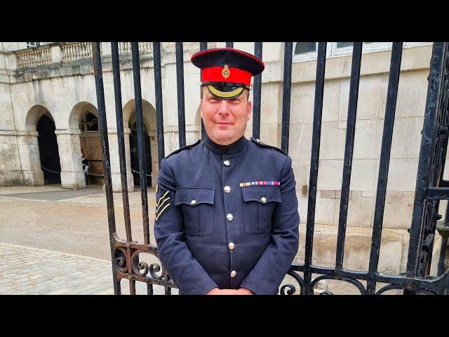 FINAL DAY OF KING'S LIFE GUARD FOR THIS FAMOUS FACE AND WE WISH HIM WELL at Horse Guards!