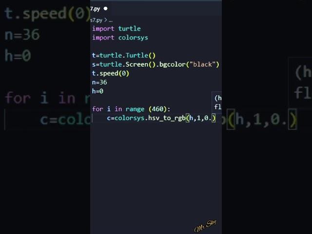 Python Turtle Graphics - RGB #python #shorts #coding