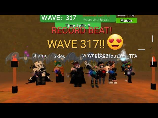 (ROBLOX) ZOMBIE ATTACK! NEW WORLD RECORD. WAVE 317