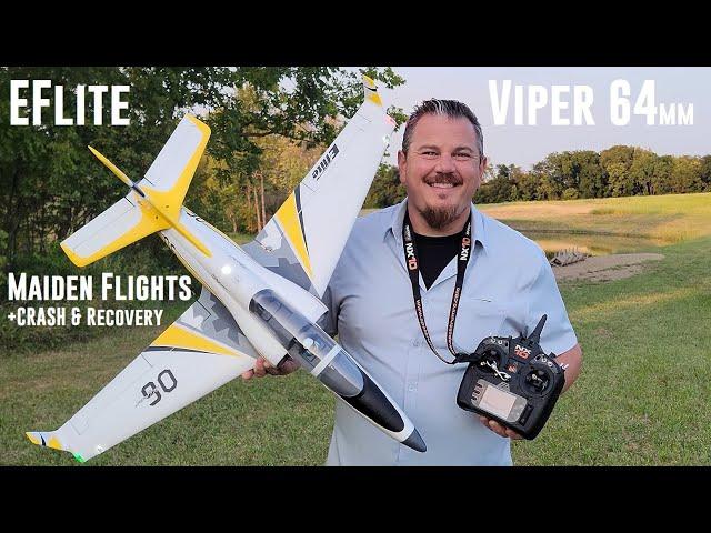 E-flite - Viper - 64mm - Maiden Flights + Crash & Recovery