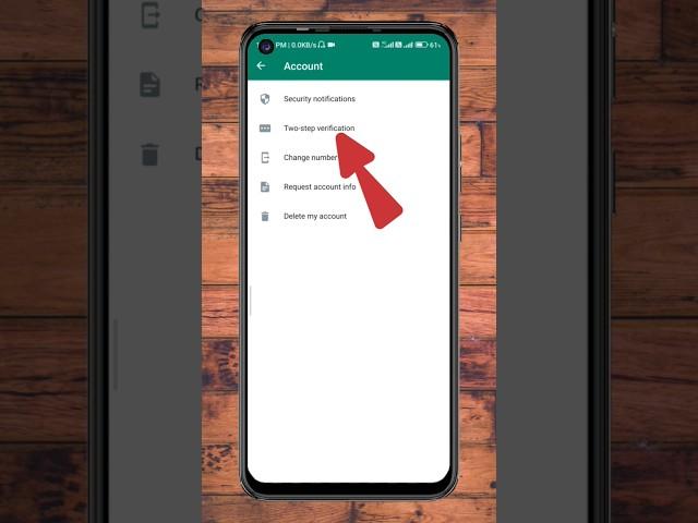 How to enable two step verification in WhatsApp #shorts #whatsapp