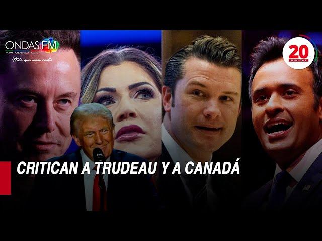  20 MINUTOS!! DESIGNADOS POR TRUMP HAN CRITICADO A TRUDEAU Y A CANADÁ #parati #noticias