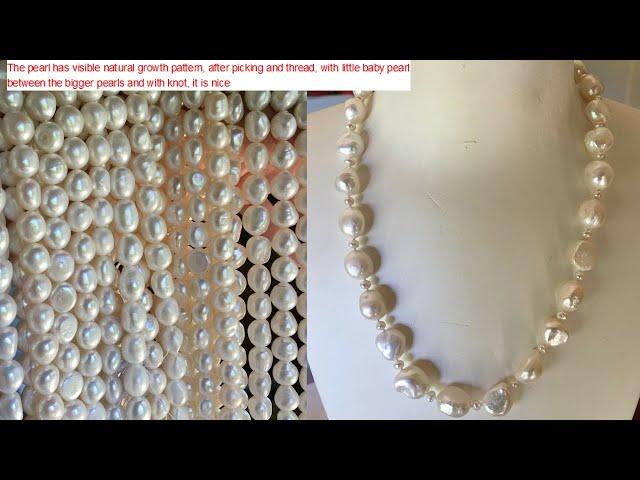 Cmallforhappylife:DIY Genuine Baroque Freshwater pearl necklace with mini pearls and knots NK24