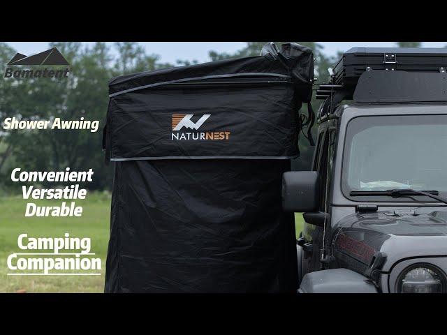 Transform Your Camping Experience with the Bamatent Naturnest Shower Awning! 