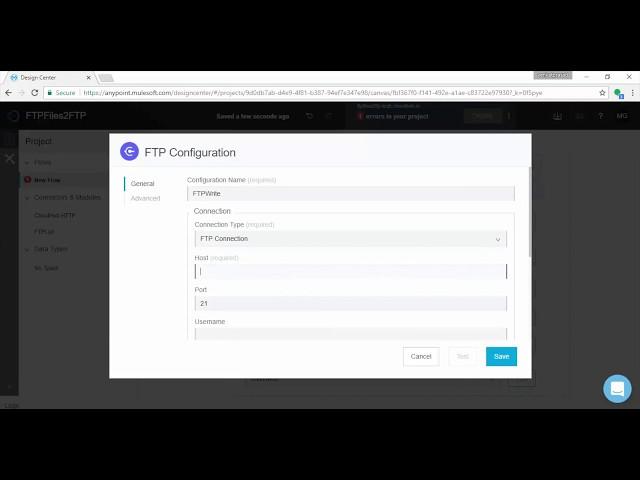 Developing Mule Flow to move more files using FTP Connector