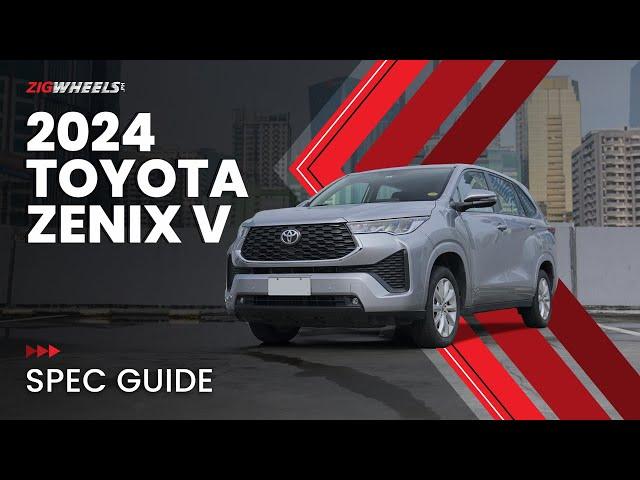 2024 Toyota Zenix V Spec Guide | Zigwheels.Ph