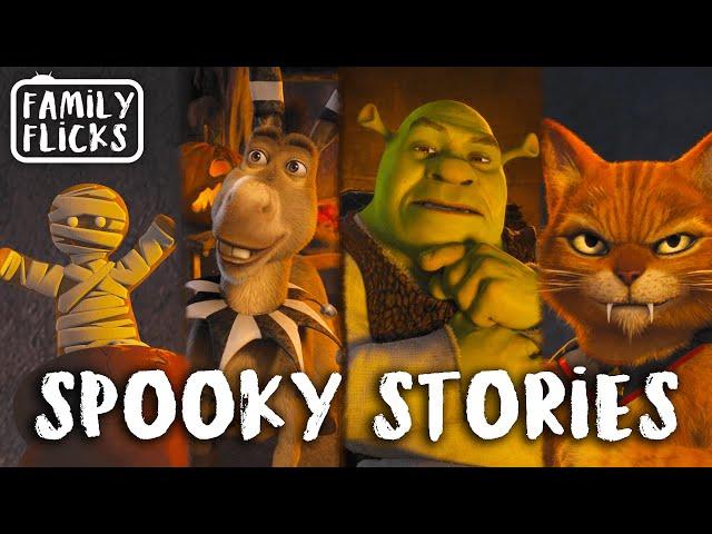 Spooky Stories (Shrek, Donkey, Puss N Boots & More) | Scared Shrekless (2010) | Family Flicks